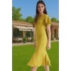 Kadın Basic Koleksiyon Midi Elbise Finike Kumaş Özel Tasarım Rahat Ve Şık Modern Stil Seçkin Malzeme