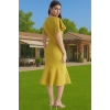 Kadın Basic Koleksiyon Midi Elbise Finike Kumaş Özel Tasarım Rahat Ve Şık Modern Stil Seçkin Malzeme