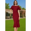 Kadın Basic Koleksiyon Midi Elbise Finike Kumaş Özel Tasarım Rahat Ve Şık Modern Stil Seçkin Malzeme