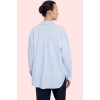 Kadın Basic Pamuklu Geniş Kalıp Çizgili Gömlek Rahat Günlük Stil Yaz Aylarının Vazgeçilmezi