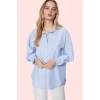Kadın Basic Pamuklu Geniş Kalıp Çizgili Gömlek Rahat Günlük Stil Yaz Aylarının Vazgeçilmezi