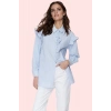 Kadın Basic Poplin Dokuma Uzun Kollu Gömlek İncili Detay Günlük Stil Yaz Aylarının Vazgeçilmezi