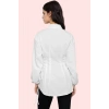 Kadın Basic Siluet Terrycotton Dokuma Gömlek Uzun Kollu Yaka Düz Desen Rahat Günlük Hafta Sonu