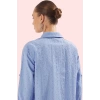 Kadın Basic Siluet Uzun Kollu Plaj Gömleği Yazlık Rahat Pamuk Polyester Yaz Aylarının Vazgeçilmezi