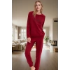 Kadın Baskılı Reglan Kol Uzun Paça Pijama Takımı Zarif Tasarım Şık Görünüm