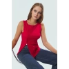 Kadın Bisiklet Yaka Fitted Örme Bluz Günlük Stil Rahat Ve Şık Özel Tasarım