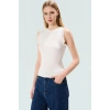 Kadın Bisiklet Yaka Fitted Örme Bluz Regular Boy Günlük Kullanım İçin Seçkin Malzeme