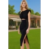 Kadın Bodycon Örme Elbise Polyester Kombine Elbise Modern Stil Rahat Kullanım Trend Tasarım