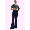 Kadın Bootcut Pantolon; Pamuk Geniş Paça Yüksek Bel Günlük Stil Yaz Aylarının Vazgeçilmezi