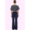Kadın Bootcut Pantolon; Pamuk Geniş Paça Yüksek Bel Günlük Stil Yaz Aylarının Vazgeçilmezi