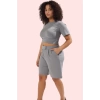 Kadın Boru Paça Örme Şort Polyester Günlük Kullanım için Rahat Hafta Sonu Kaliteli Malzeme