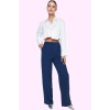 Kadın Boru Paça Pantolon Polyester Elastan Günlük Ve İş Kullanımı Yaz Aylarının Vazgeçilmezi