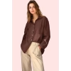 Kadın Boyfriend Geniş Kalıp Pamuklu Gömlek Günlük Casual Stil Hafta Sonu Dayanıklı Malzeme