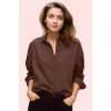Kadın Boyfriend Geniş Kalıp Pamuklu Gömlek Günlük Casual Stil Hafta Sonu Dayanıklı Malzeme