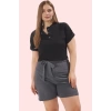 Kadın Bürümcük Dokulu Örme Şort Yüksek Bel Geniş Paça Günlük Casual Yaz Aylarının Vazgeçilmezi