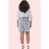 Kadın Büyük Beden Denim Şort Yüksek Belli Rahat ve Şık Günlük Hafta Sonu Dayanıklı Malzeme