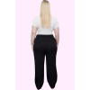 Kadın Büyük Beden Finike Dokuma Uzun Pantolon Yüksek Bel Wide Leg Günlük Dayanıklı Malzeme