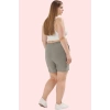 Kadın Büyük Beden Örme Şort Regular Fit Günlük Kullanım Hafta Sonu Yaz Aylarının Vazgeçilmezi