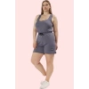 Kadın Büyük Beden Örme Şort Yüksek Bel Regular Günlük Kullanım Hafta Sonu Kaliteli Malzeme