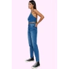 Kadın Care Koleksiyonu Denim Mom Jean Yüksek Bel Rahat Günlük Hafta Sonu Dayanıklı Malzeme