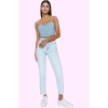 Kadın Care Koleksiyonu Denim Mom Jean Yüksek Bel Rahat Günlük Hafta Sonu Dayanıklı Malzeme