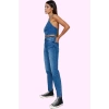 Kadın Care Koleksiyonu Denim Mom Jean Yüksek Bel Rahat Günlük Hafta Sonu Dayanıklı Malzeme