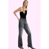 Kadın Care Koleksiyonu Denim Yüksek Bel Wide Leg Jean Pantolon Günlük Kullanım Özel Günler