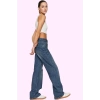 Kadın Care Koleksiyonu Pamuk Denim Geniş Paça Jean Pantolon Günlük Kullanım Modern Tasarım