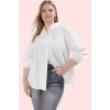 Kadın Casual Stil Dokuma Gömlek Sırt Pili Detayı ile Günlük Şıklık Yaz Aylarının Vazgeçilmezi