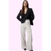 Kadın Casual Wide Leg Pantolon Dokuma Kumaş Yüksek Bel Çift Cepli Günlük Dayanıklı Malzeme