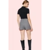 Kadın Cep Detaylı Dokuma Şort Etek Yüksek Bel Smart Casual Yaz Günlük Kullanım Özel Günler