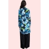 Kadın Çiçekli Desenli Relaxed Gömlek Polyester Yazlık Günlük Hafta Sonu Yaz Aylarının Vazgeçilmezi