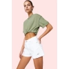 Kadın City Short Denim Şort Dar Paça Pamuklu Yaz Aylarının Vazgeçilmezi Stilin Buluştuğu Yer