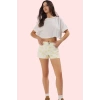 Kadın City Short Denim Şort Düz Desen Pamuk Rahat Günlük Kullanım Yaz Aylarının Vazgeçilmezi