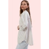 Kadın Çizgili Pamuklu Oversize Gömlek Basic Kalıp Günlük Kullanım Yaz Aylarının Vazgeçilmezi