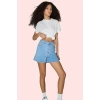 Kadın Cool & Comfort Denim Şort City Kalıp Yüksek Bel Yaz Günlük Hafta Sonu Modern Tasarım