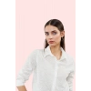 Kadın Crop Basic Gömlek Pamuk Dokuma Kumaş Rahat Günlük Stil Hafta Sonu Yaz Aylarının Vazgeçilmezi