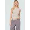 Kadın Crop Bisiklet Yaka Örme Bluz Pamuklu Likralı Penye Günlük Tarz Premium Kalite Trend Tasarım
