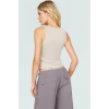 Kadın Crop Bisiklet Yaka Örme Bluz Pamuklu Likralı Penye Günlük Tarz Premium Kalite Trend Tasarım