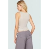 Kadın Crop Bisiklet Yaka Örme Bluz Pamuklu Likralı Penye Günlük Tarz Premium Kalite Trend Tasarım