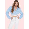 Kadın Crop Gömlek Basic Siluet Poplin Dokuma Düz Desenli Günlük Kullanım Dayanıklı Malzeme