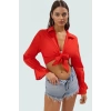 Kadın Crop Örme Pamuk Bluz Yazlık Plaj Giyim Trend Tasarım Konforlu Kesim