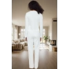 Kadın Dantelli Pamuklu Pijama Takımı Rahat Kalıp Boru Paça Modern Stil Özenle Seçilmiş
