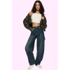 Kadın Denim Baggy Jean Pantolon Yüksek Bel Casual Tasarım Günlük Kullanım Kaliteli Malzeme