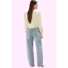 Kadın Denim Baggy Pantolon Günlük Kullanım İçin Rahat Kesim Pamuk Yaz Aylarının Vazgeçilmezi
