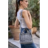 Kadın Denim Çapraz Askılı Mini Çanta Günlük Kullanım için Şık Tasarım Uzun Ömürlü Mükemmel Uyum