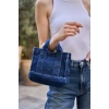 Kadın Denim Çapraz Askılı Mini Çanta Günlük Kullanım için Şık Tasarım Uzun Ömürlü Mükemmel Uyum