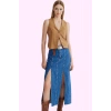 Kadın Denim Etek Midi Boy Pamuk Günlük ve Şık Kombinler İçin Hafta Sonu Yaz Aylarının Vazgeçilmezi