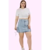 Kadın Denim Etek Yüksek Bel A line Düz Desen Pamuklu Günlük Kombinler Yaz Aylarının Vazgeçilmezi
