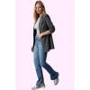 Kadın Denim Flare Jean Yüksek Bel 5 Cep Esnek Günlük Ve Şık Kombinler Yaz Aylarının Vazgeçilmezi
